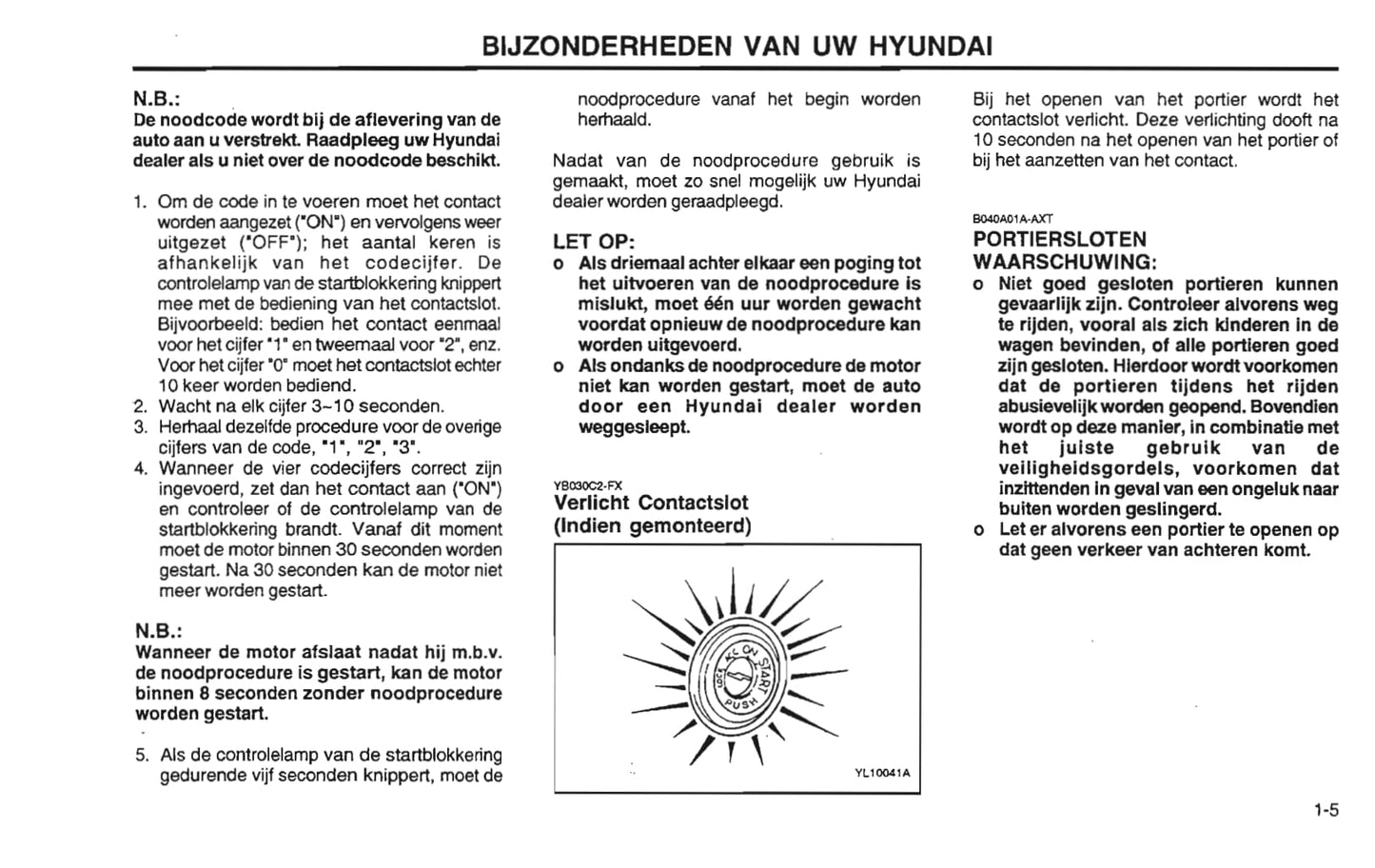2001-2002 Hyundai Santa Fe Owner's Manual | Dutch