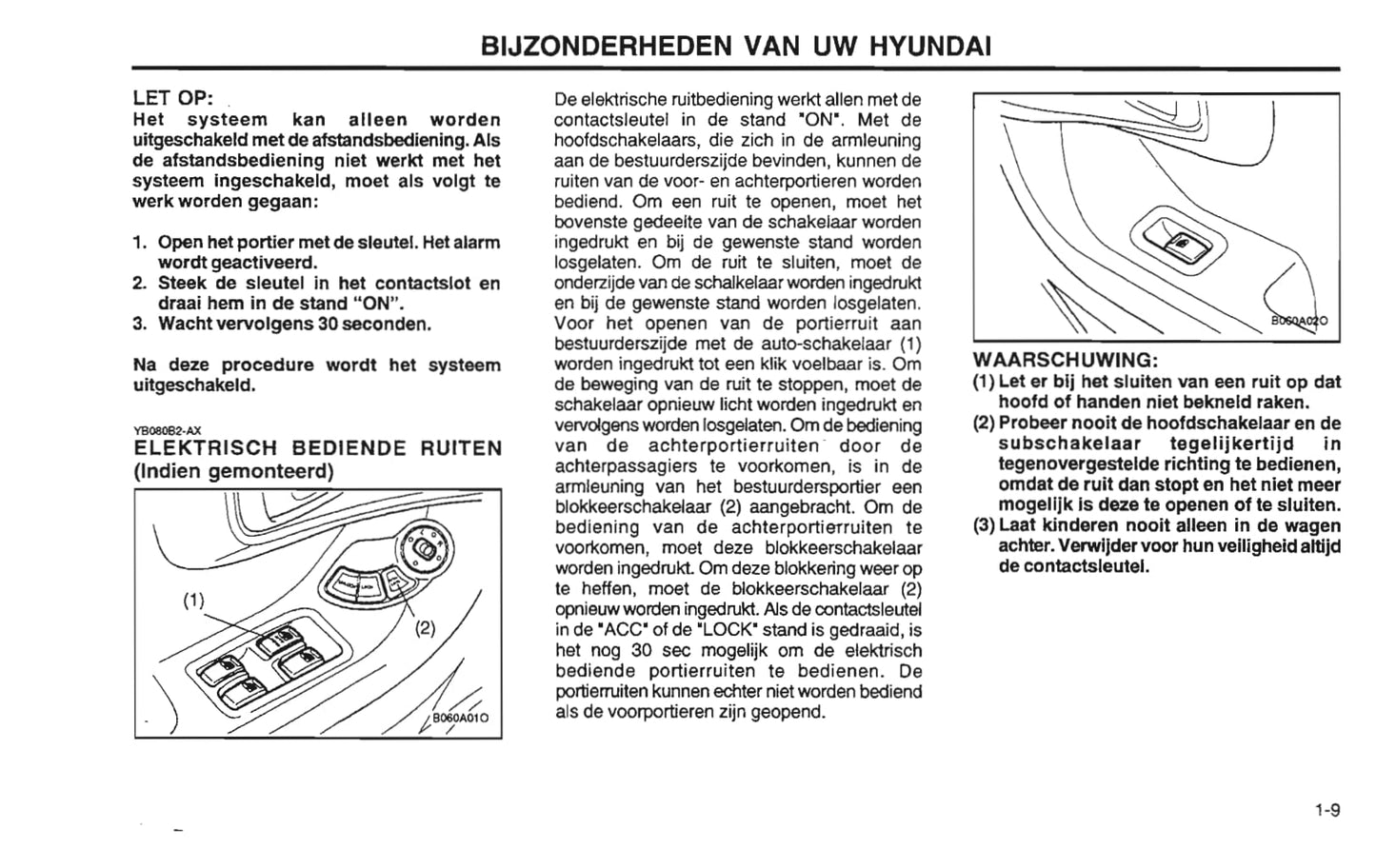2001-2002 Hyundai Santa Fe Owner's Manual | Dutch