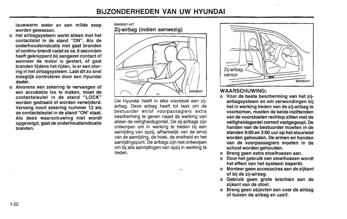 2001-2002 Hyundai Santa Fe Owner's Manual | Dutch