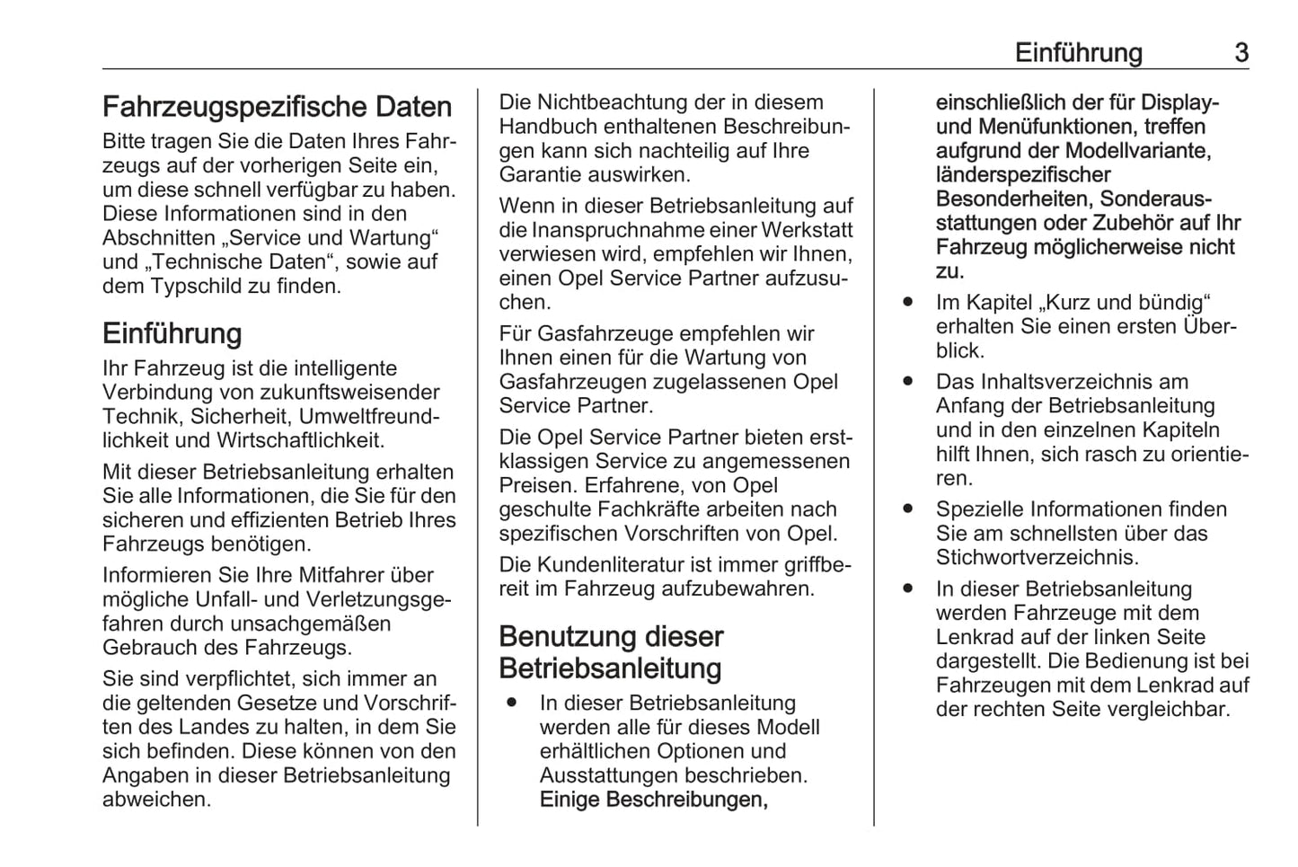 2017-2018 Opel Combo Owner's Manual | German