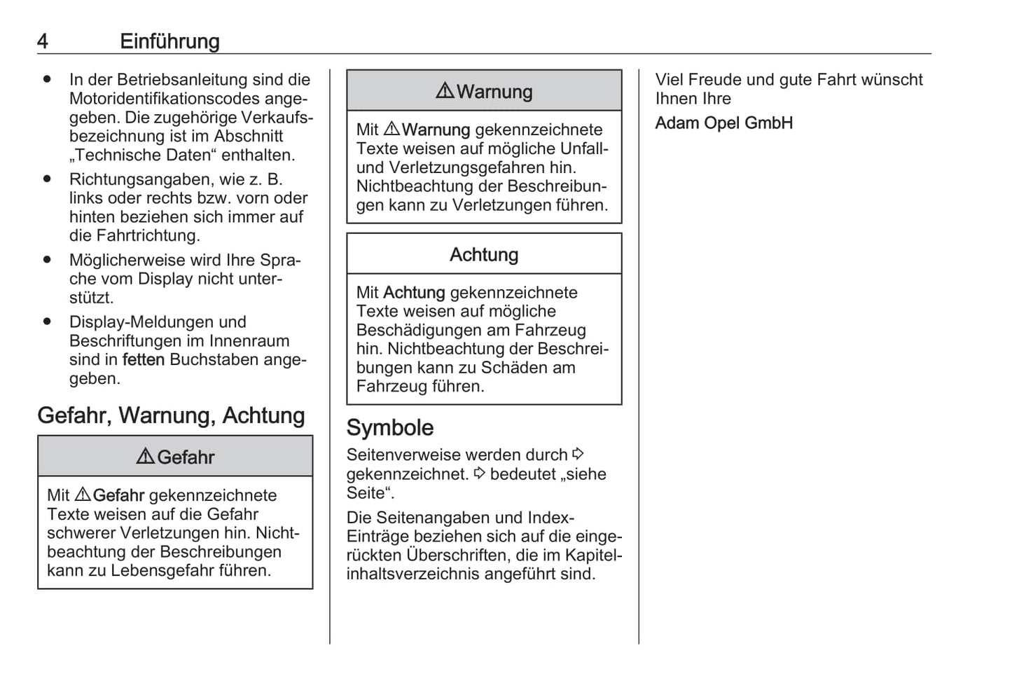2017-2018 Opel Combo Owner's Manual | German