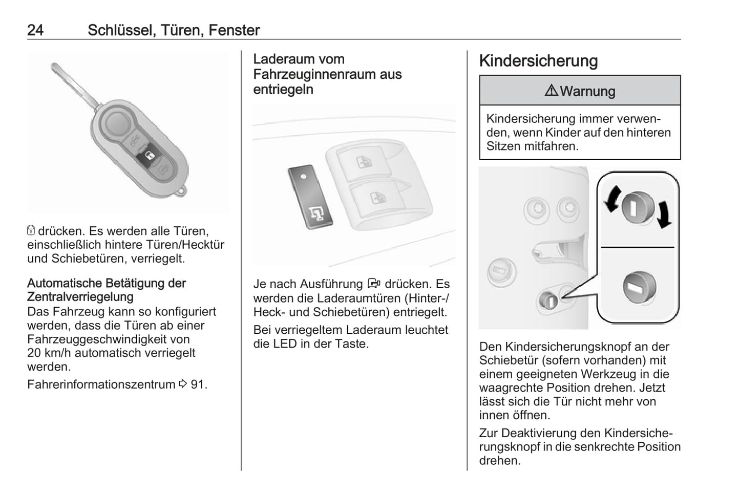 2017-2018 Opel Combo Owner's Manual | German