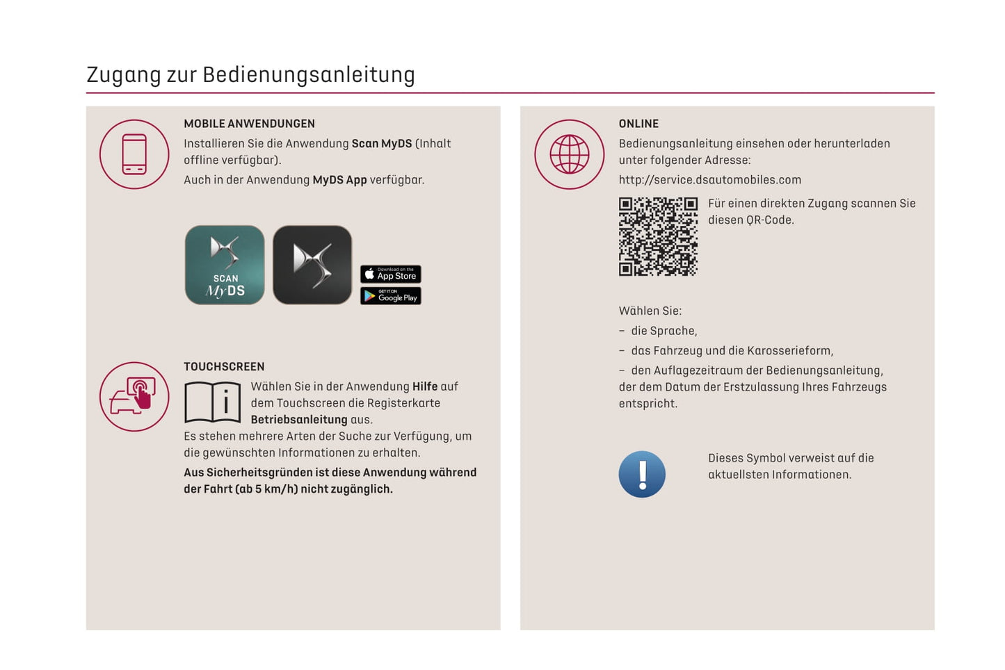 2021-2022 DS Automobiles DS 4 Owner's Manual | German