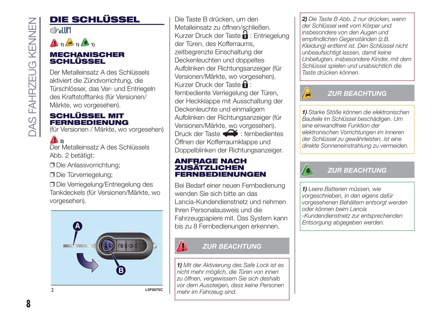 2015-2017 Lancia Ypsilon Bedienungsanleitung | Deutsch