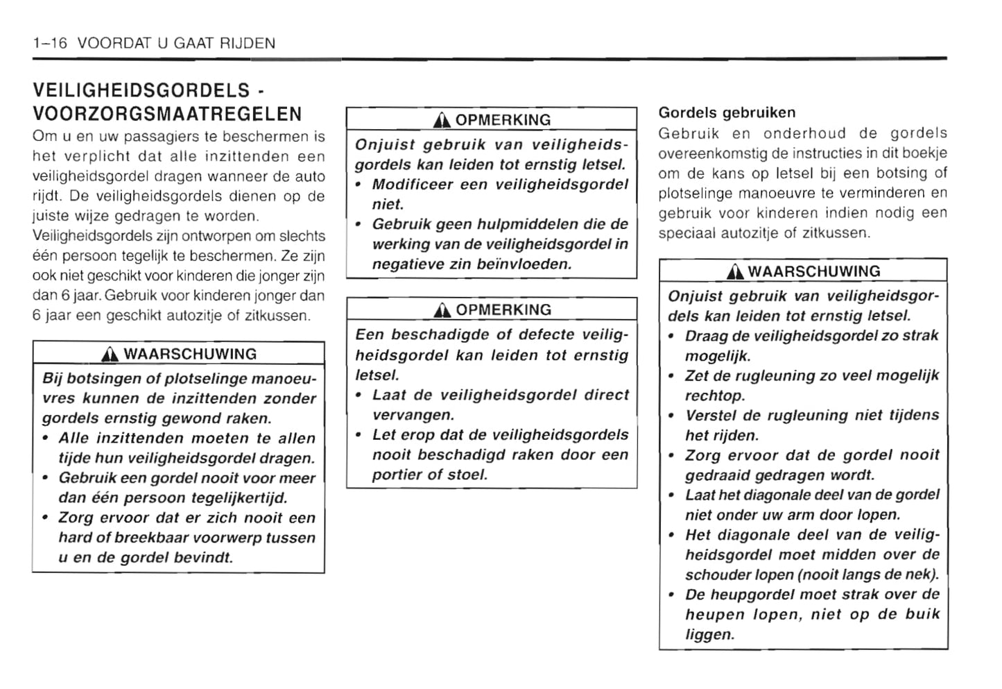 2001-2005 Daewoo Matiz Bedienungsanleitung | Niederländisch