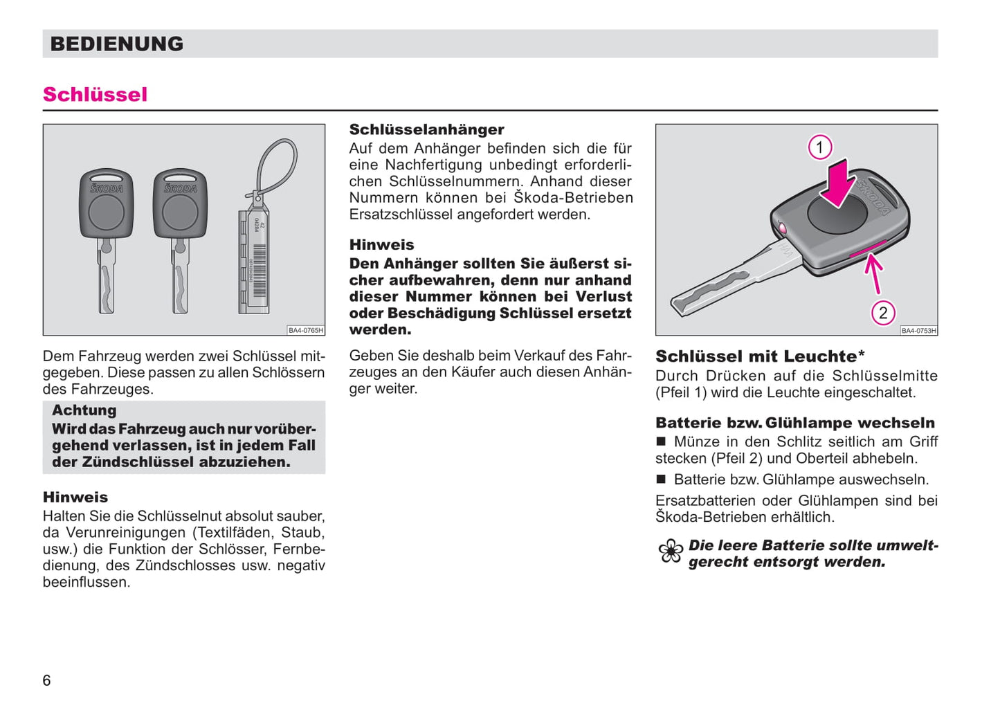 2004-2008 Skoda Octavia Bedienungsanleitung | Deutsch