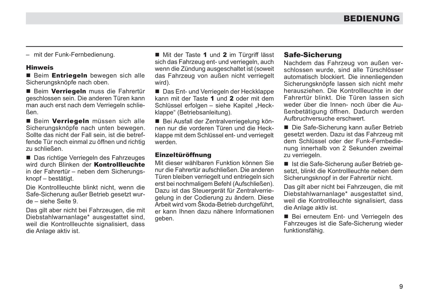 2004-2008 Skoda Octavia Bedienungsanleitung | Deutsch