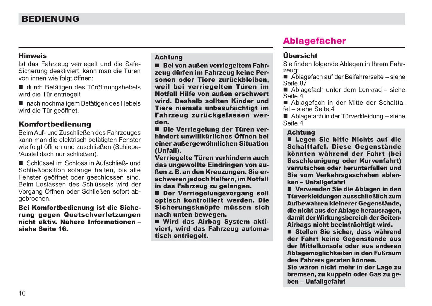 2004-2008 Skoda Octavia Bedienungsanleitung | Deutsch