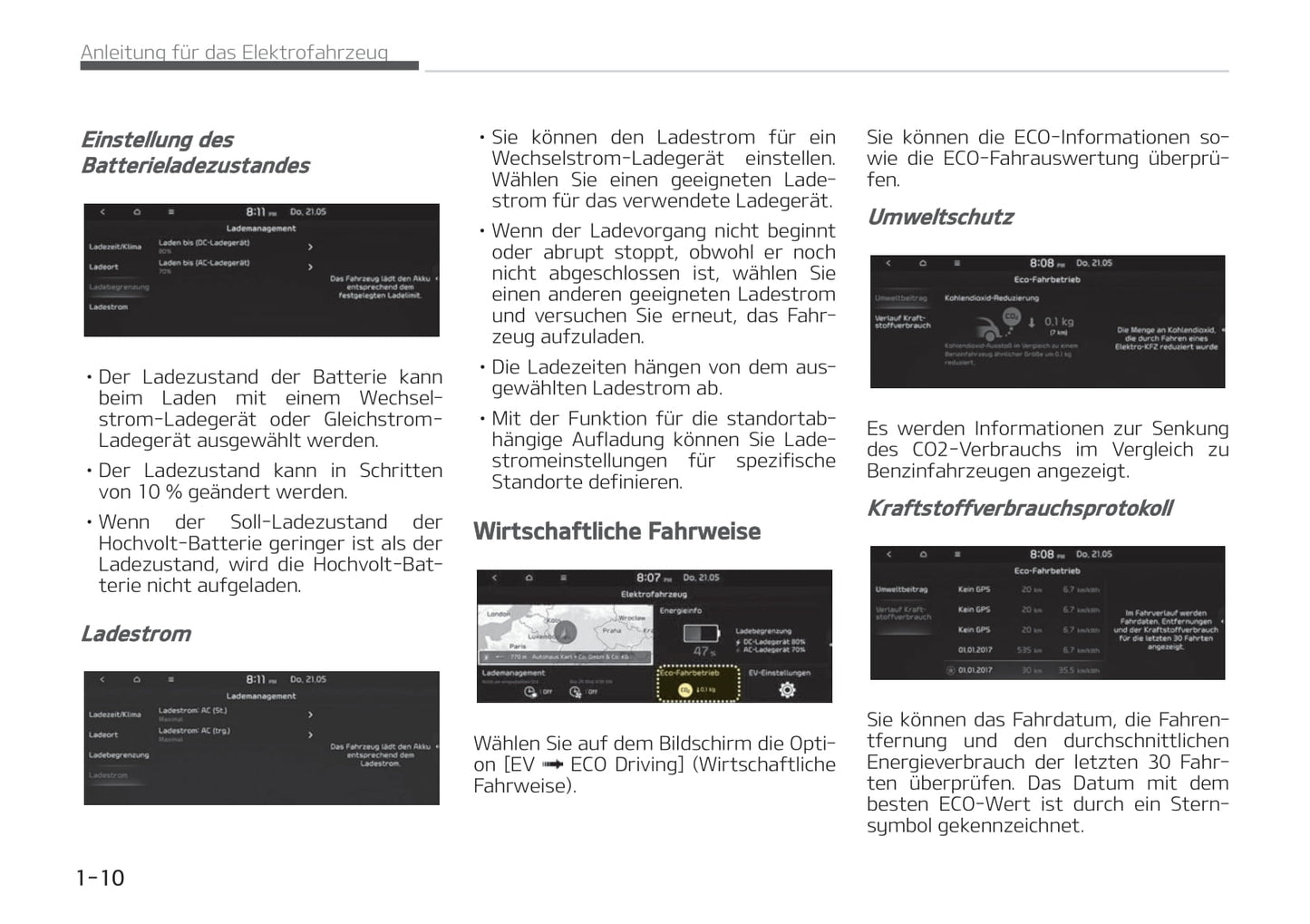 2021-2022 Kia e-Niro Bedienungsanleitung | Deutsch