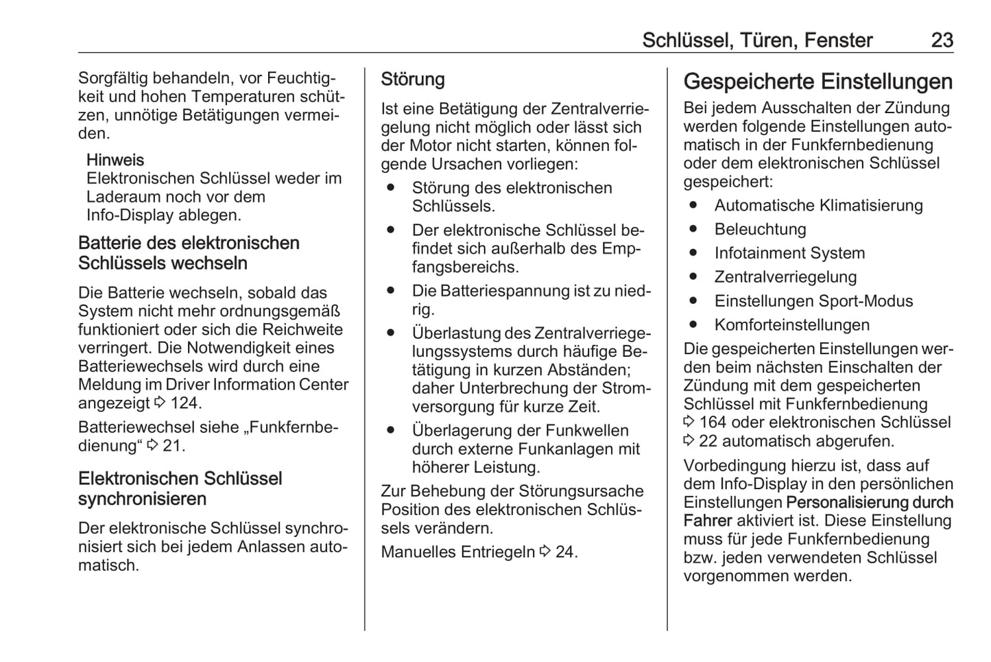 2016 Opel Insignia/Insignia Sports Tourer Owner's Manual | German