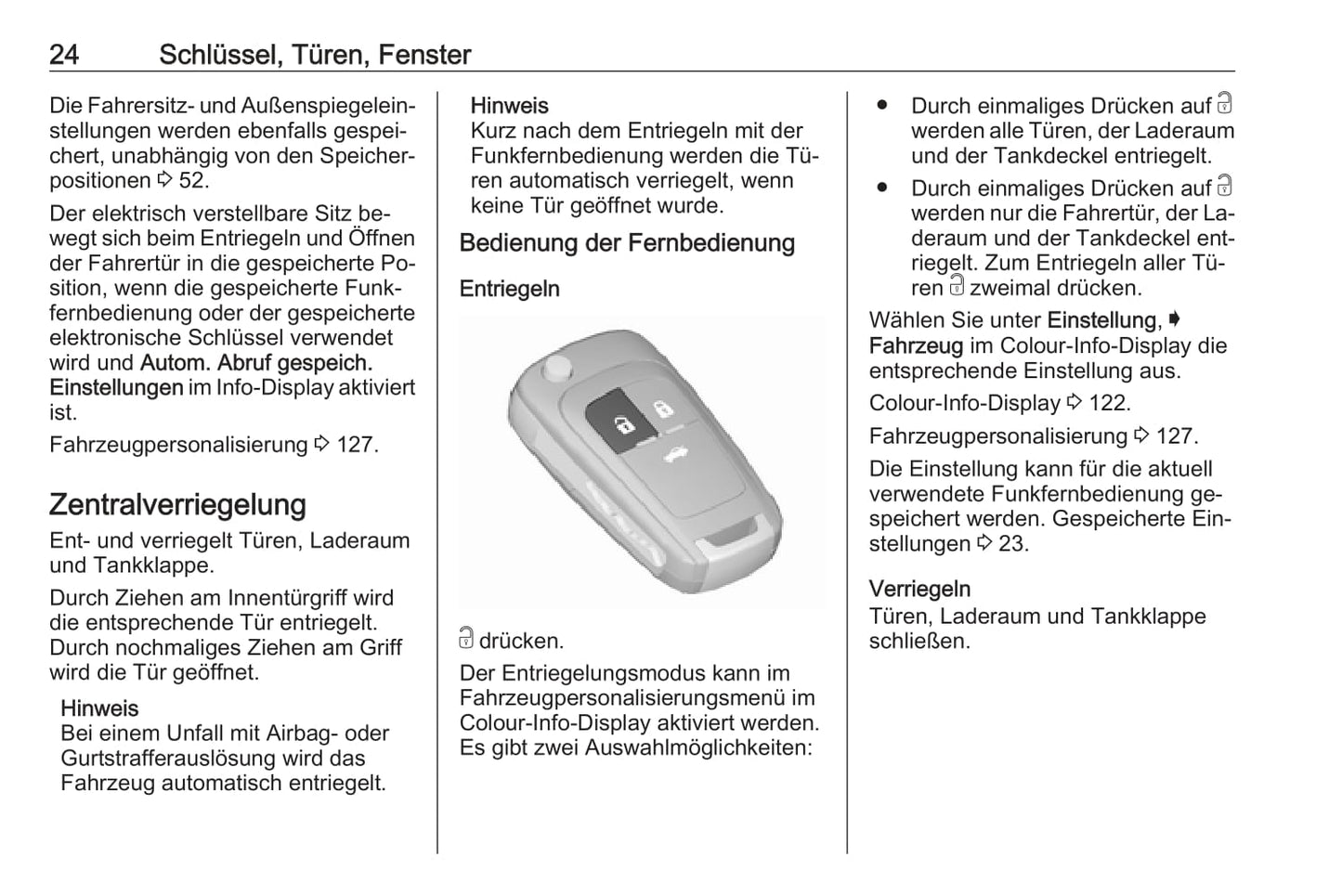 2016 Opel Insignia/Insignia Sports Tourer Owner's Manual | German