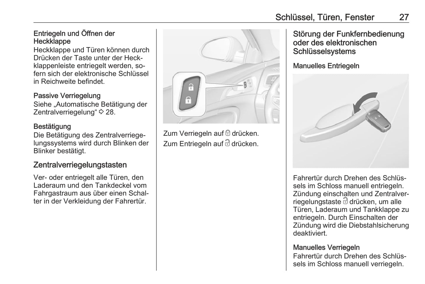 2016 Opel Insignia/Insignia Sports Tourer Owner's Manual | German