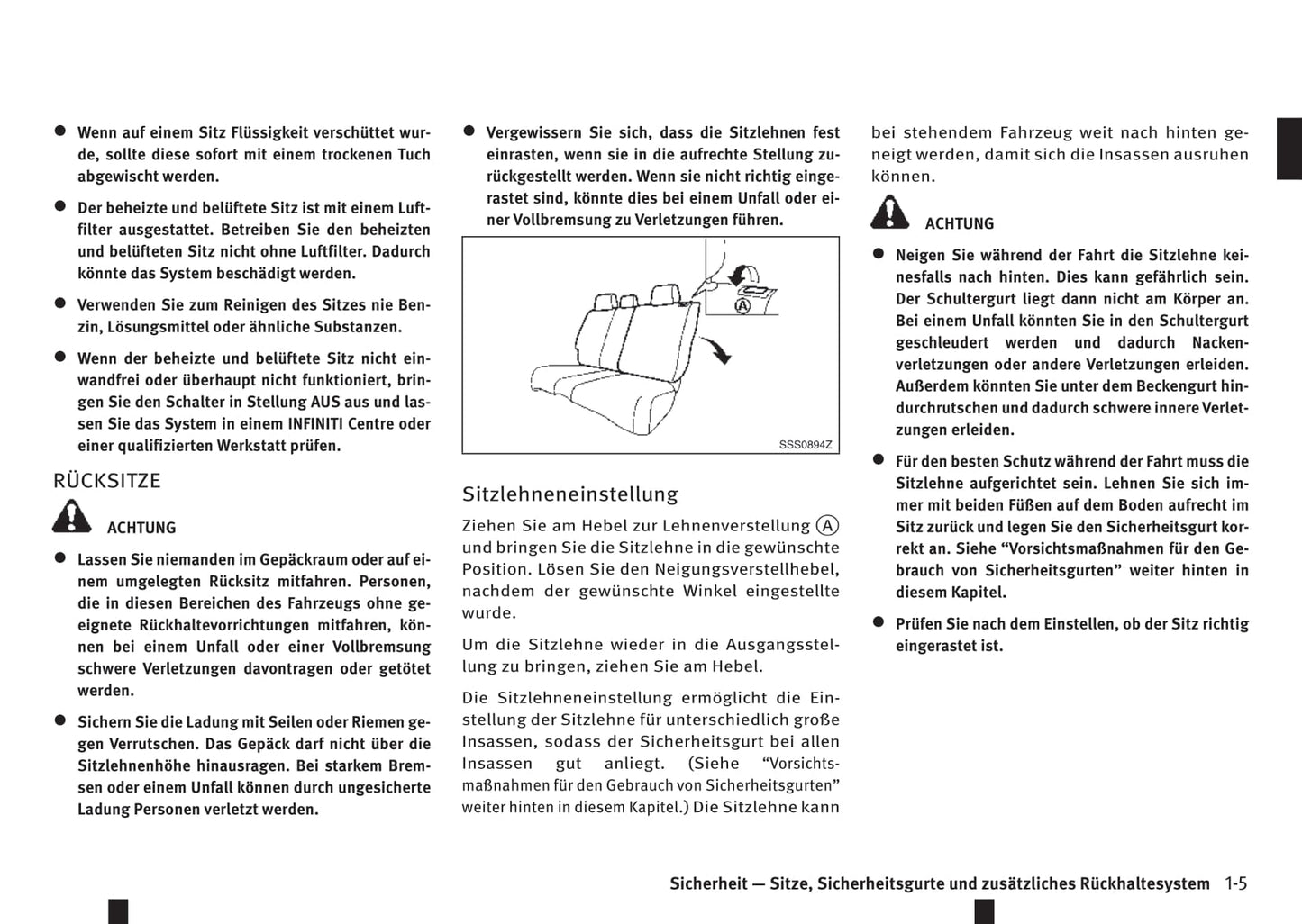 2016-2017 Infiniti QX70 Owner's Manual | German