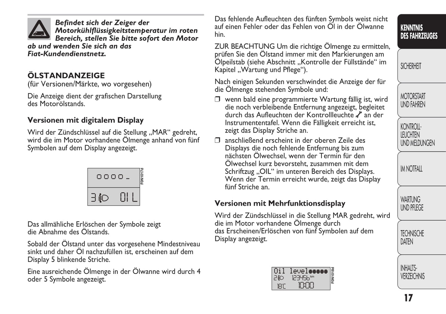 2013-2014 Fiat Ducato Euro 4 Bedienungsanleitung | Deutsch