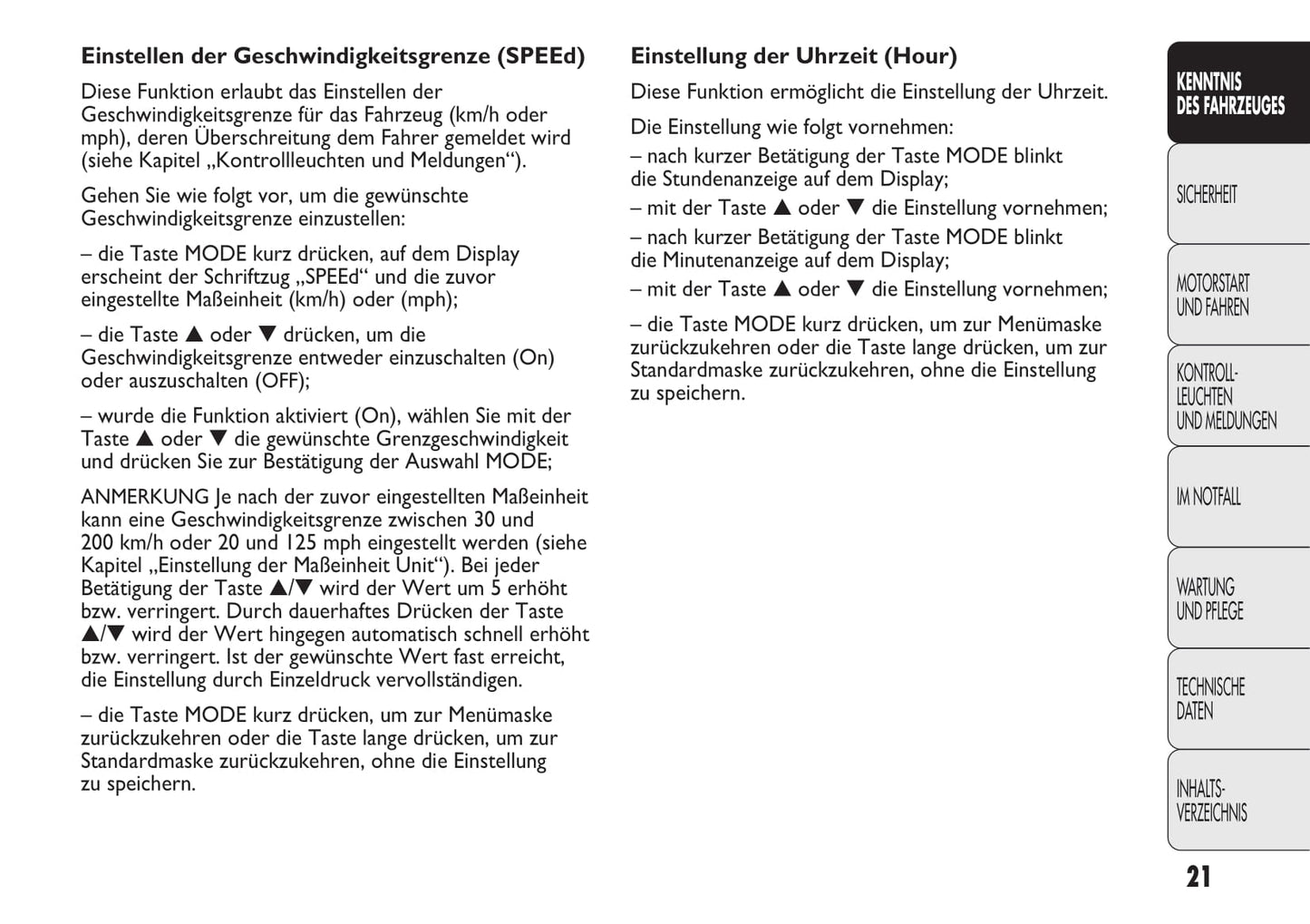 2013-2014 Fiat Ducato Euro 4 Bedienungsanleitung | Deutsch