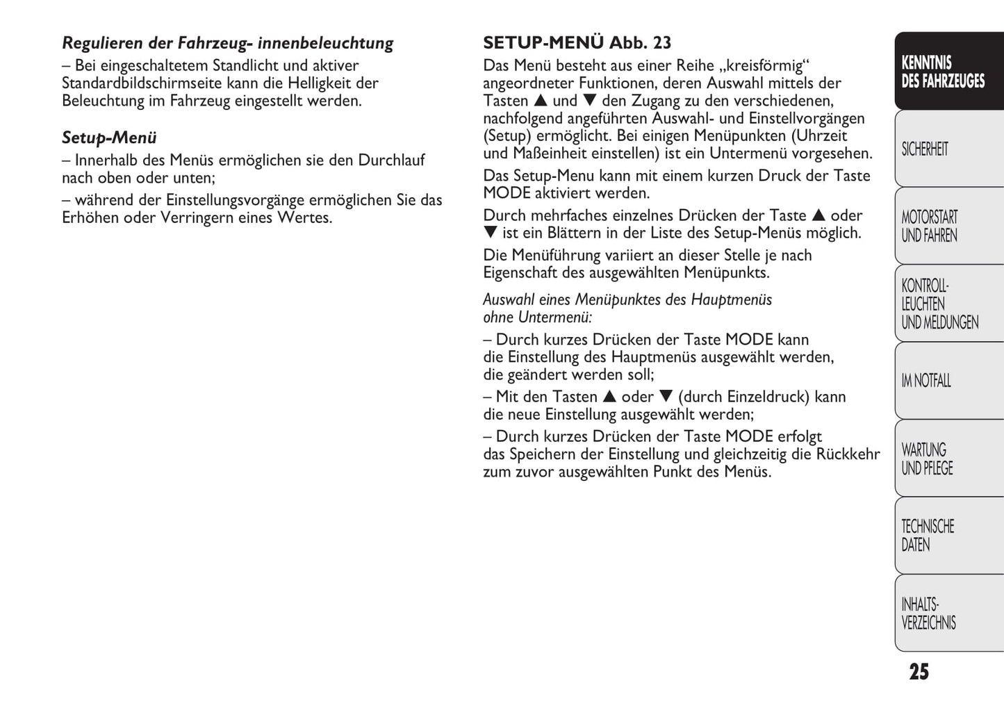 2013-2014 Fiat Ducato Euro 4 Bedienungsanleitung | Deutsch