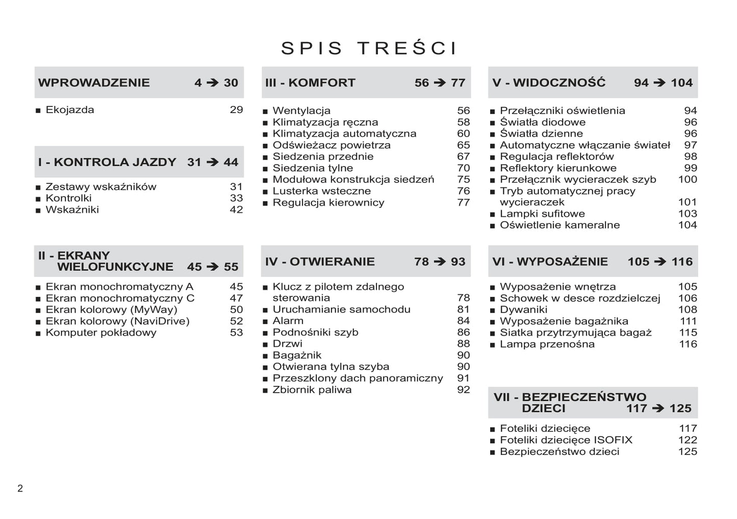 2011-2013 Citroën C4 Picasso/Grand C4 Picasso Bedienungsanleitung | Polnisch