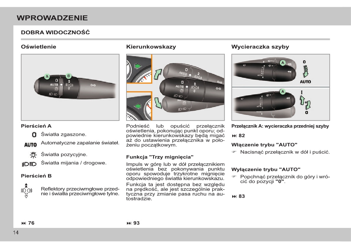 2013-2014 Peugeot 308 CC Owner's Manual | Polish