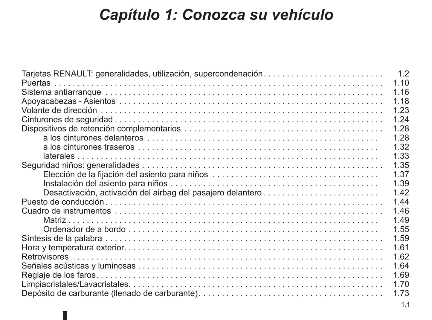2009-2010 Renault Vel Satis Bedienungsanleitung | Spanisch