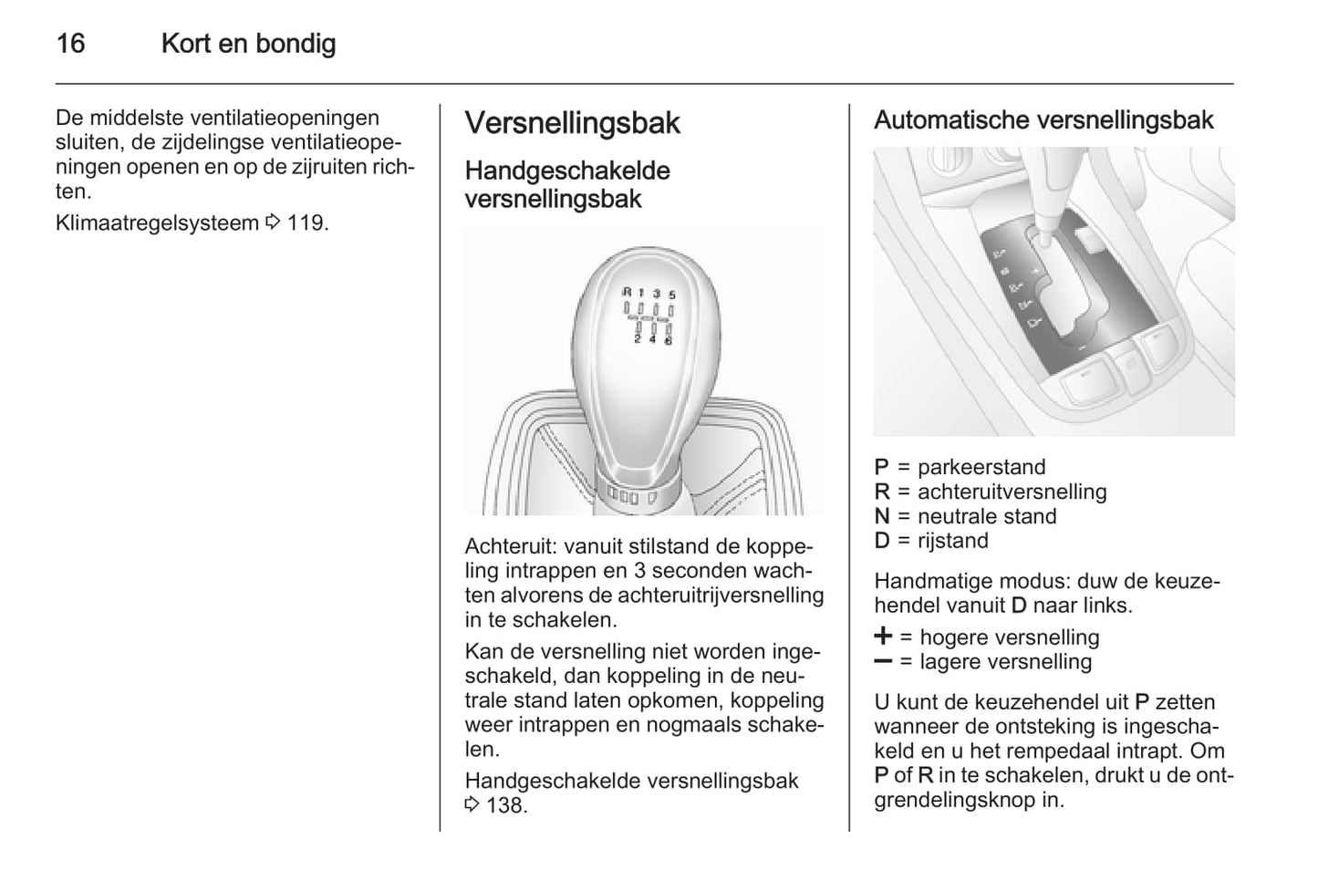 2015-2016 Opel Antara Owner's Manual | Dutch