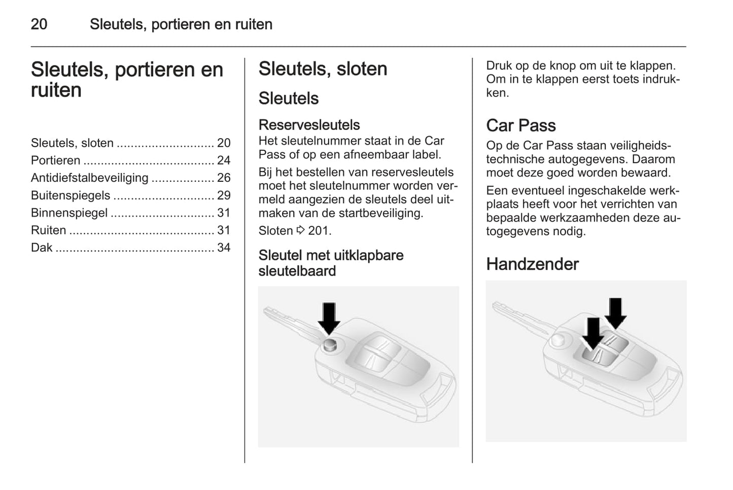 2015-2016 Opel Antara Owner's Manual | Dutch