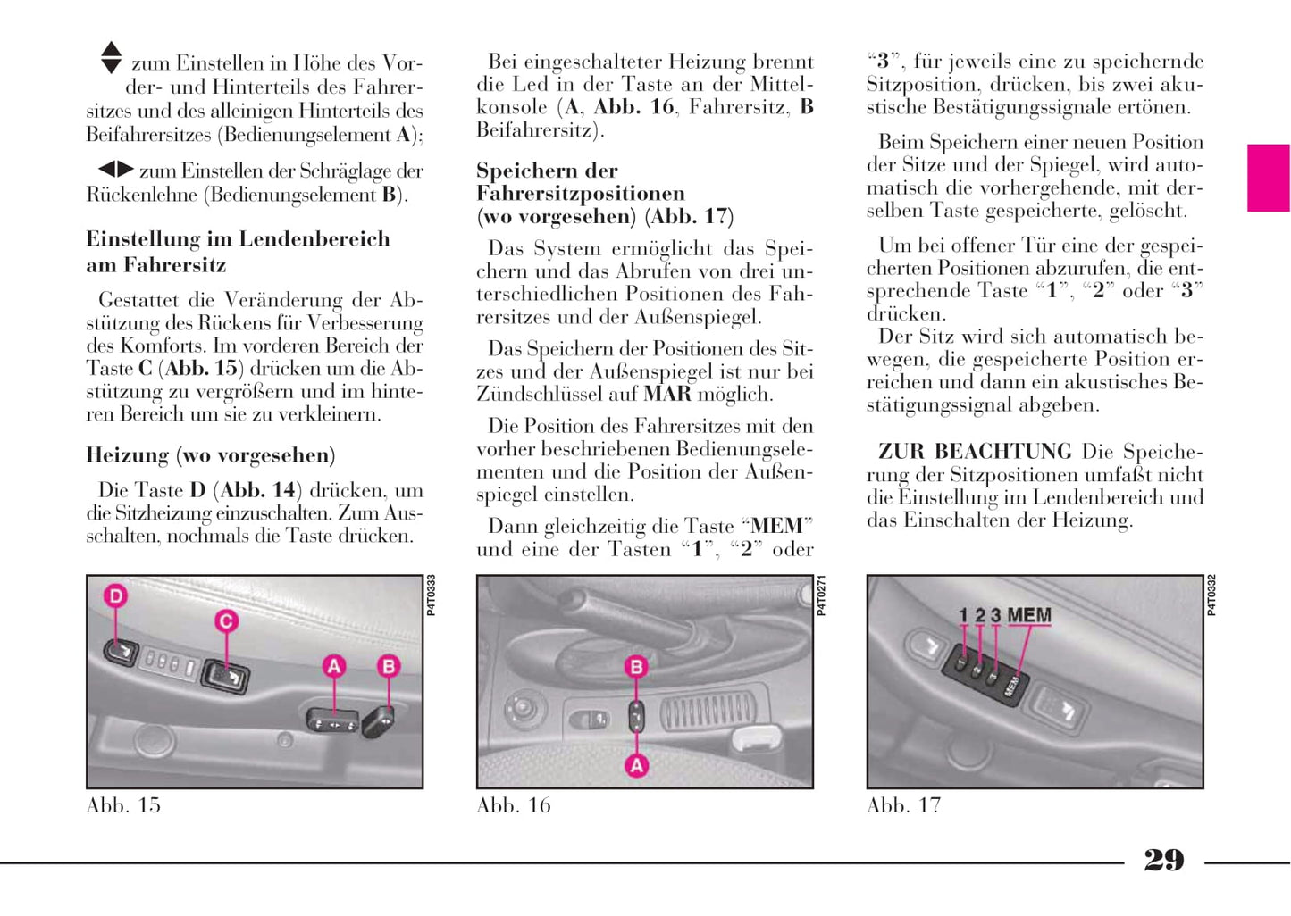 2001-2005 Lancia Lybra Bedienungsanleitung | Deutsch