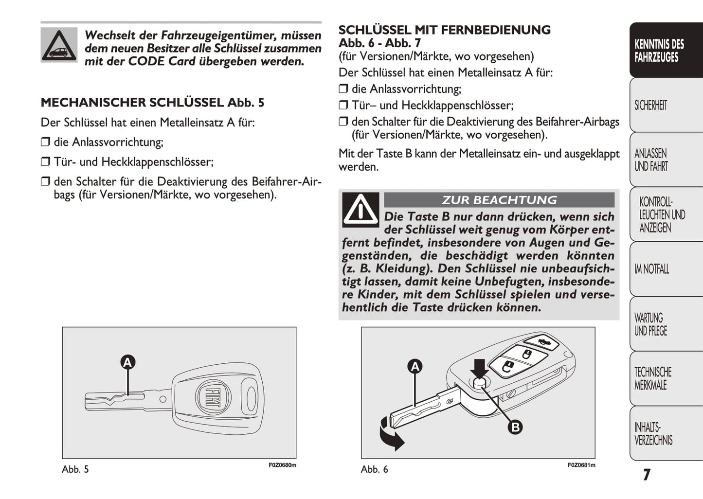 2011-2012 Fiat Panda Bedienungsanleitung | Deutsch
