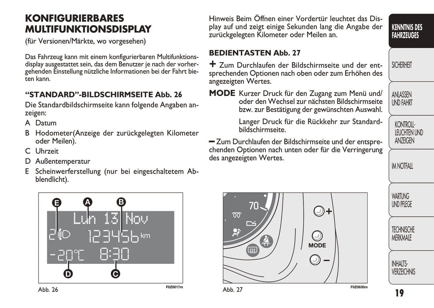 2011-2012 Fiat Panda Bedienungsanleitung | Deutsch