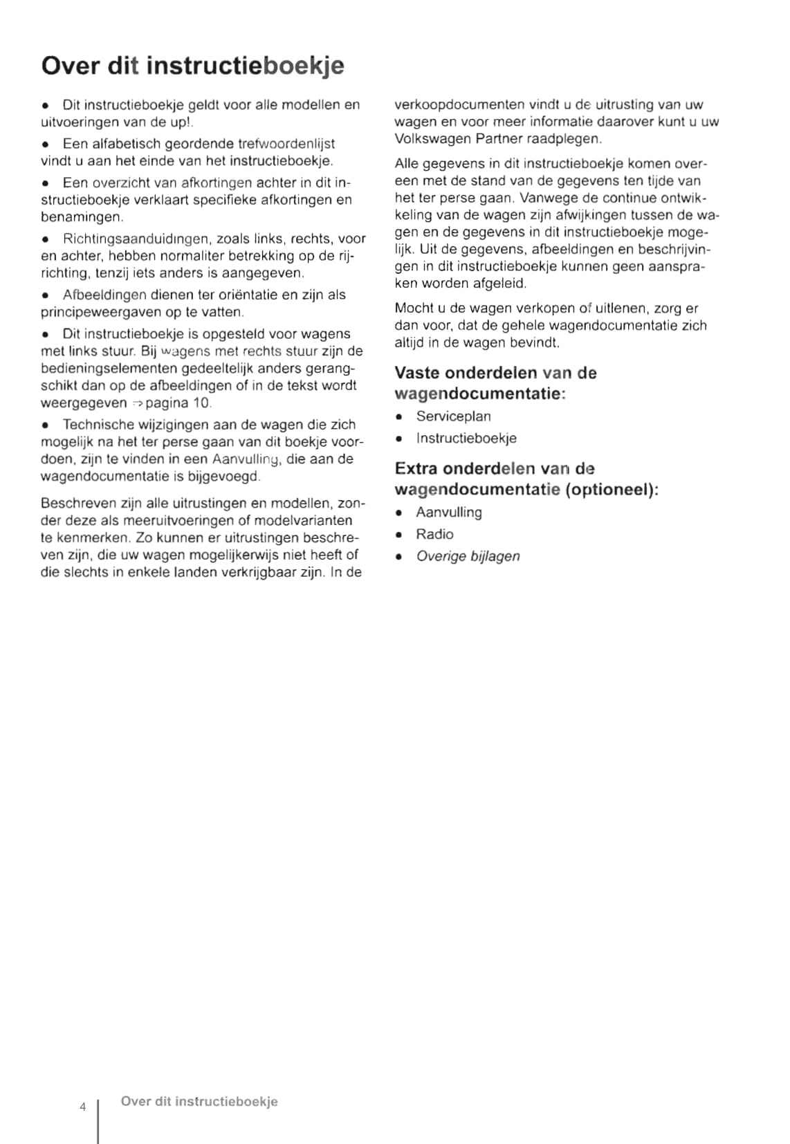 2012-2016 Volkswagen Up Bedienungsanleitung | Niederländisch