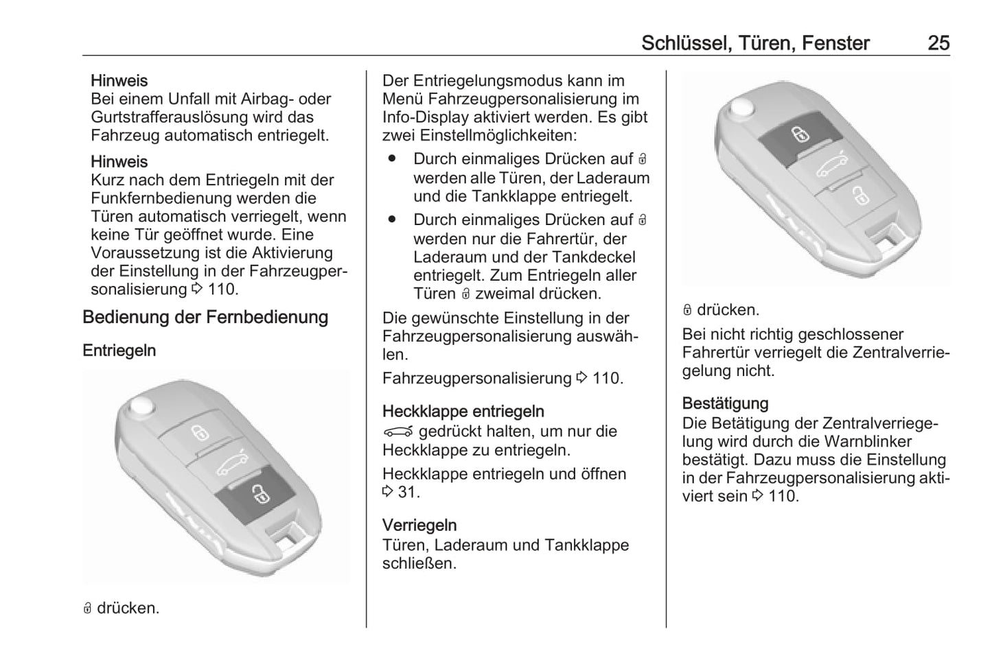 2017-2018 Opel Grandland X Bedienungsanleitung | Deutsch