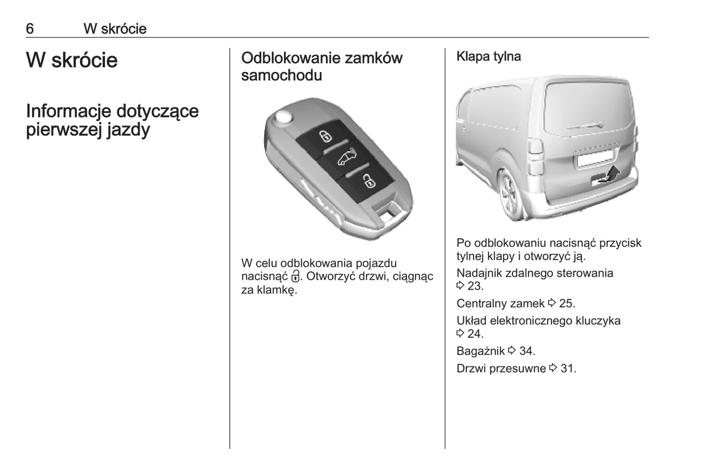 2020-2021 Opel Zafira Life Owner's Manual | Polish