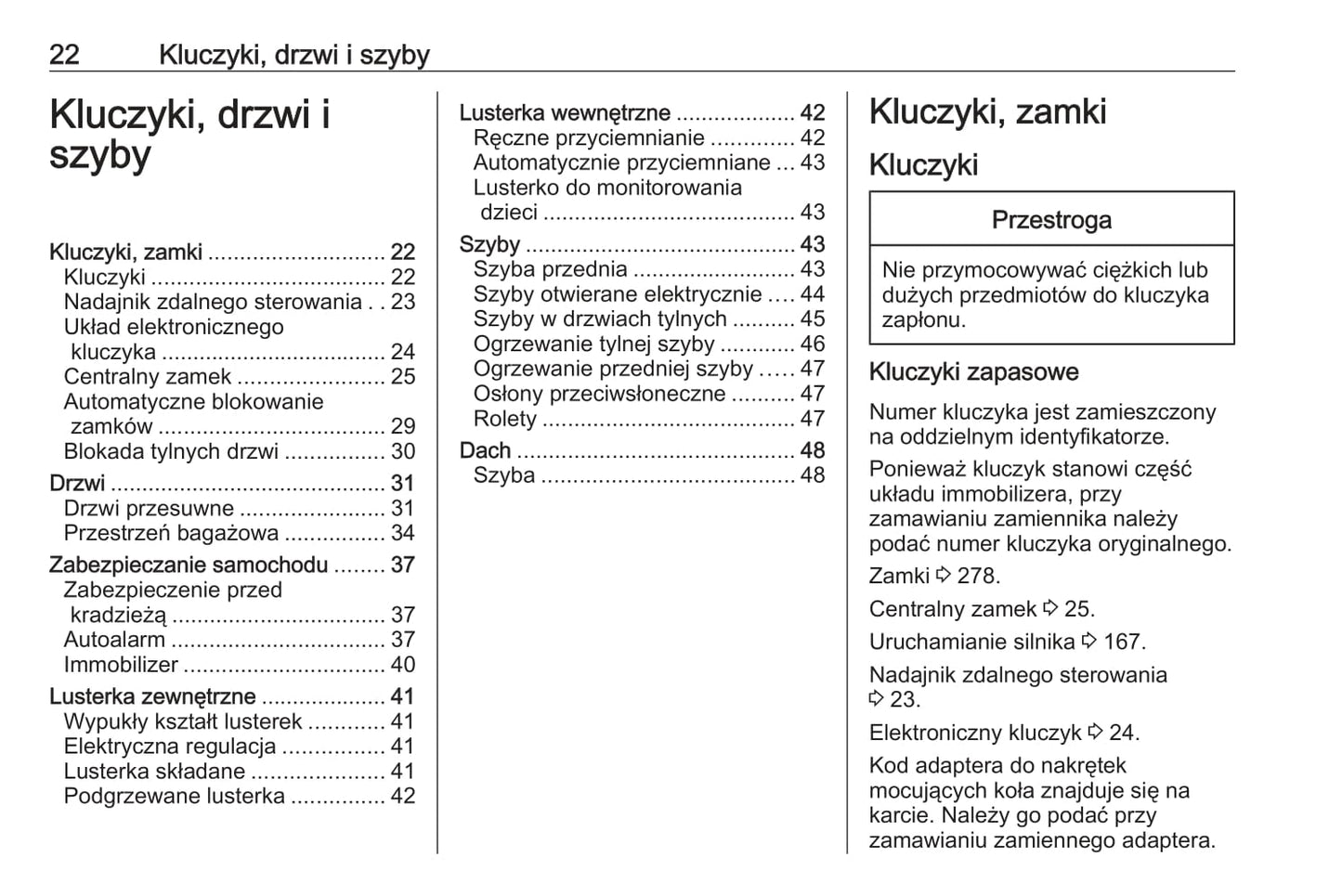 2020-2021 Opel Zafira Life Owner's Manual | Polish