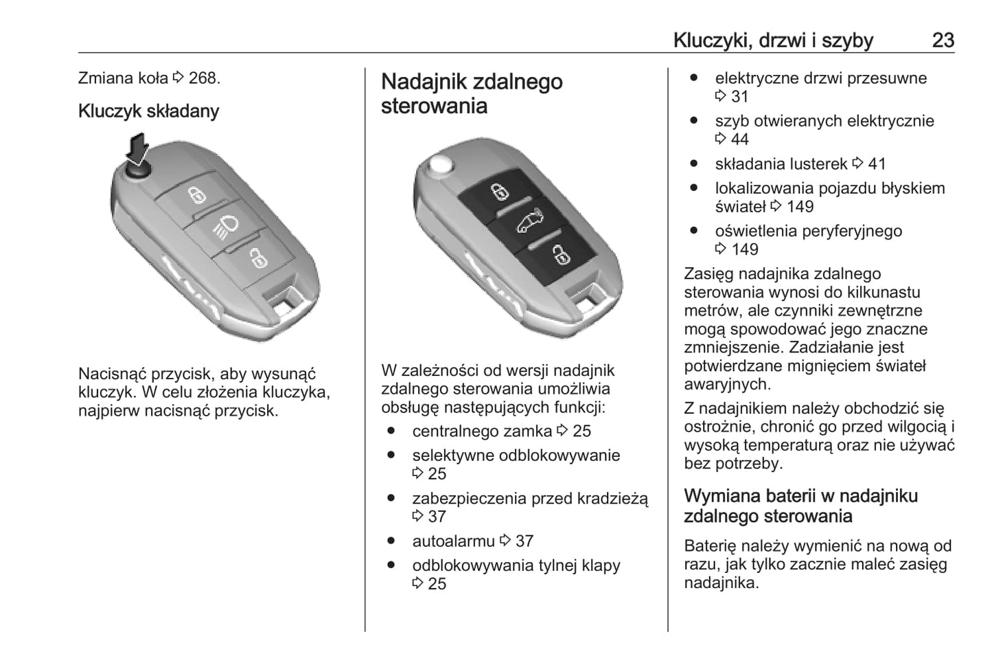 2020-2021 Opel Zafira Life Owner's Manual | Polish