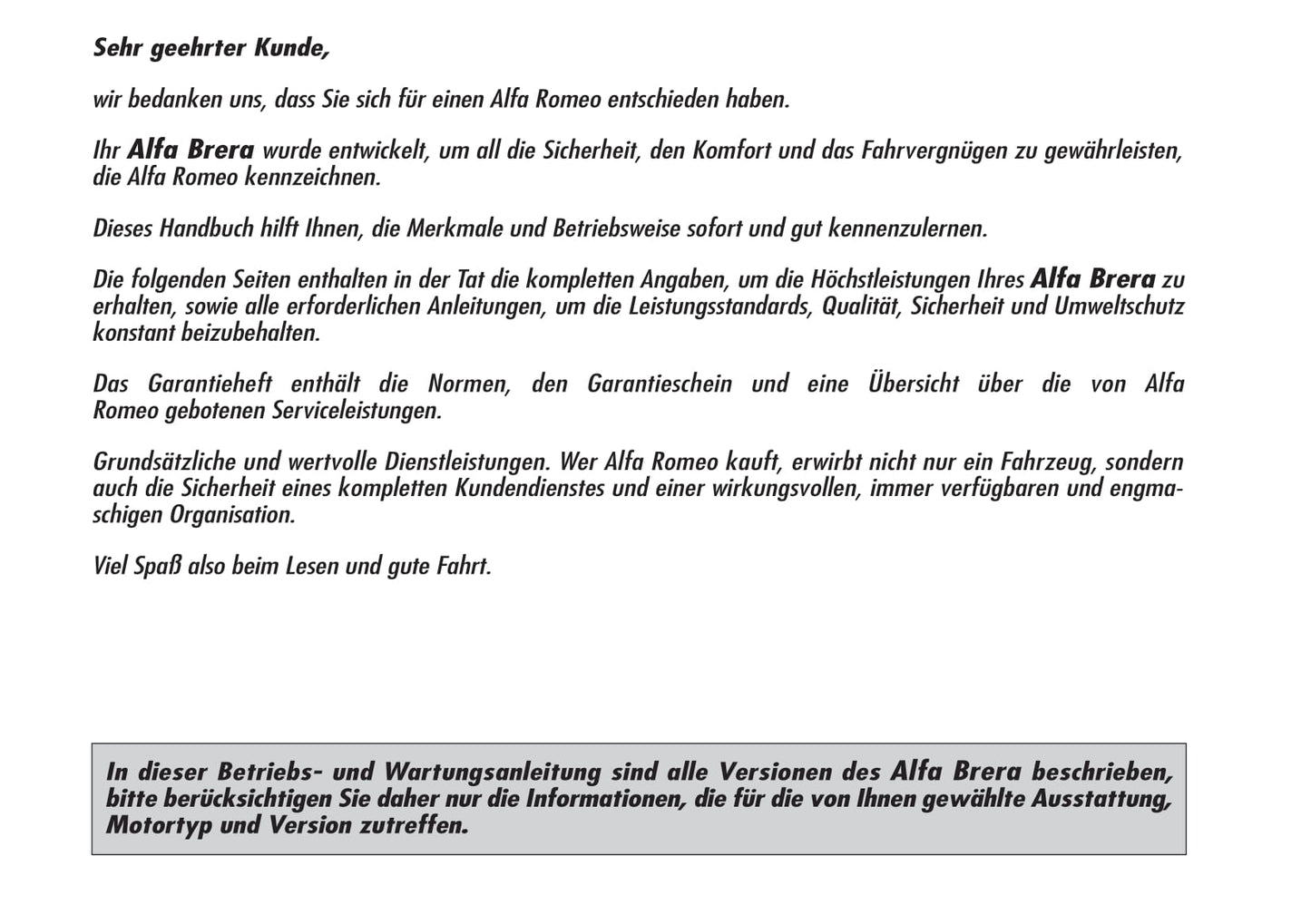 2005-2008 Alfa Romeo Brera Bedienungsanleitung | Deutsch