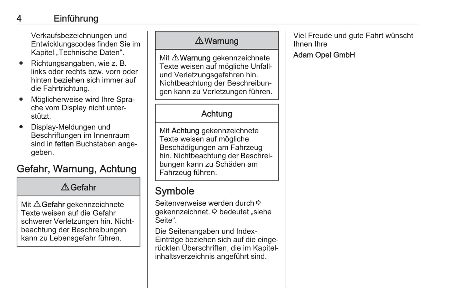 2017-2018 Opel Adam Owner's Manual | German