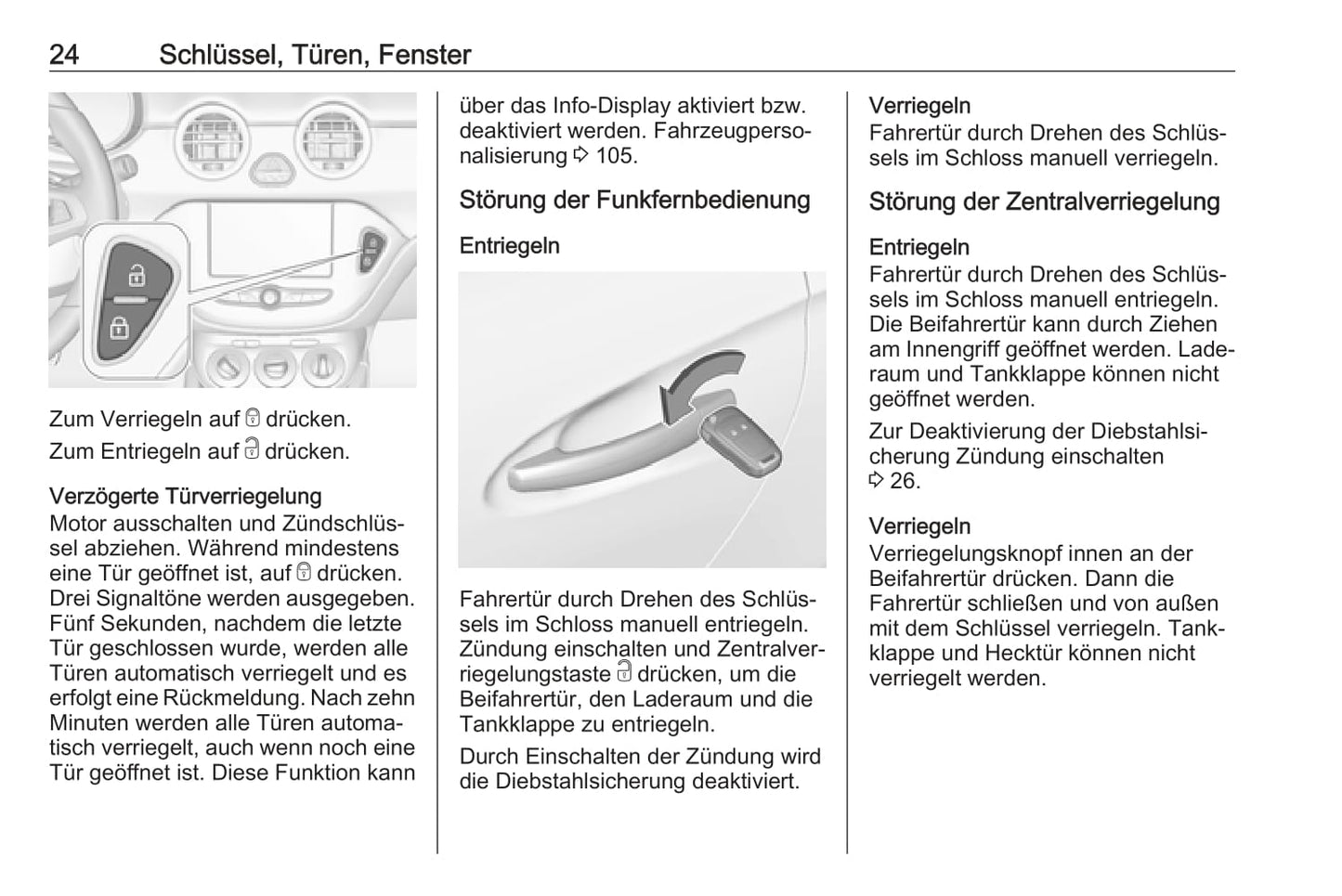 2017-2018 Opel Adam Owner's Manual | German