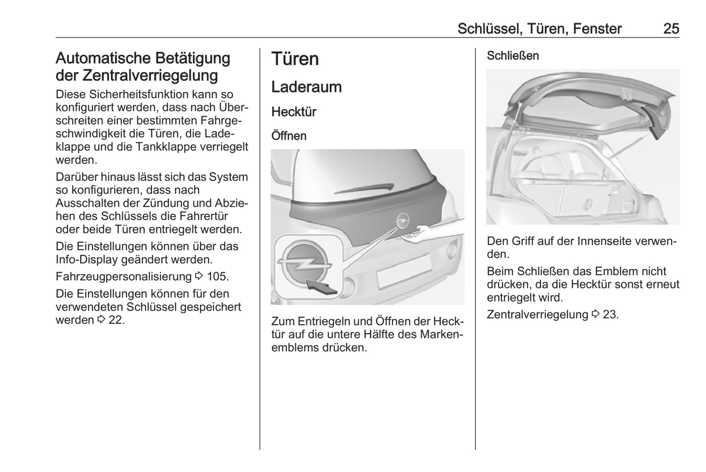 2017-2018 Opel Adam Owner's Manual | German