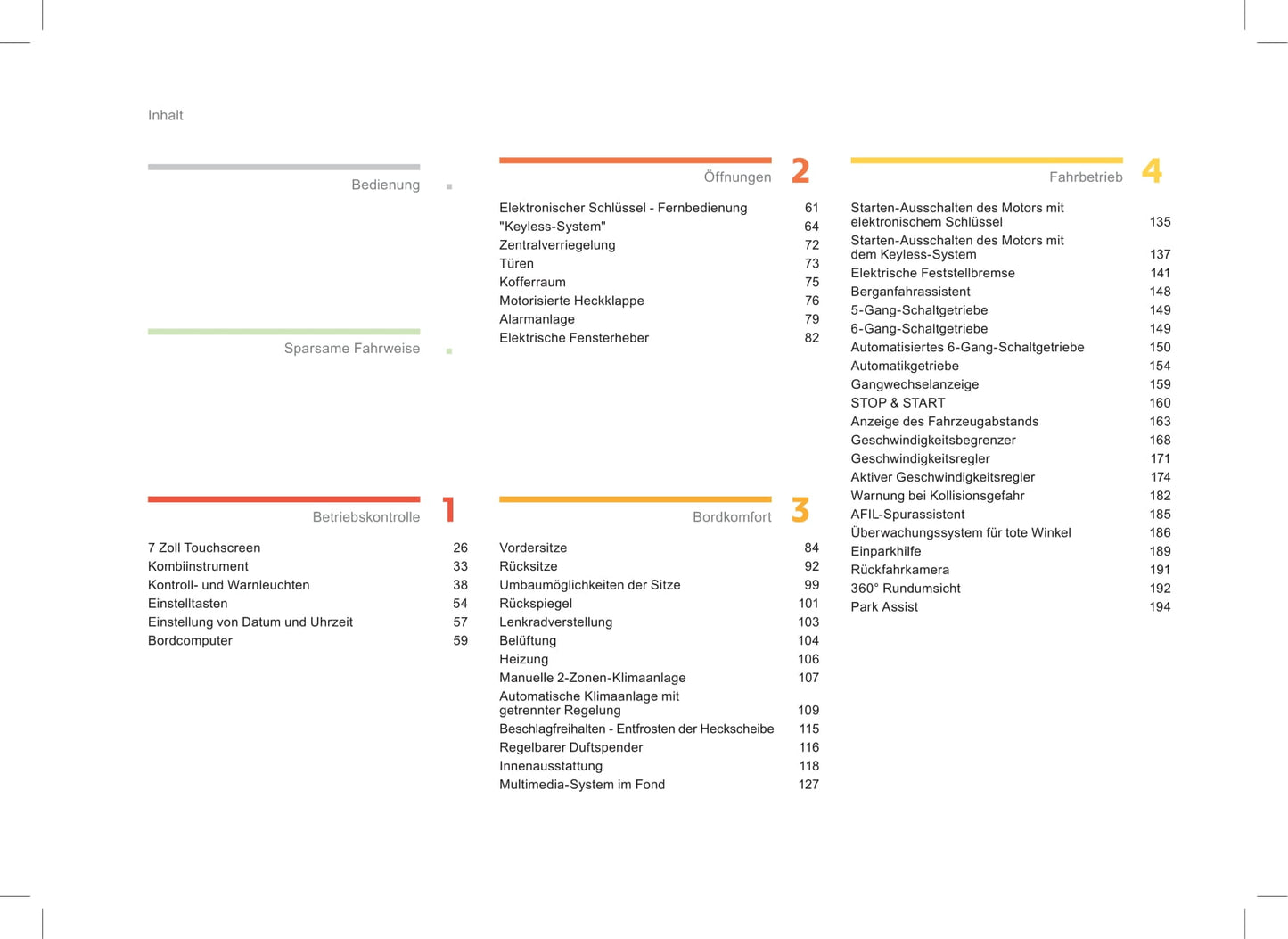 2013-2014 Citroën C4 Picasso/Grand C4 Picasso Owner's Manual | German