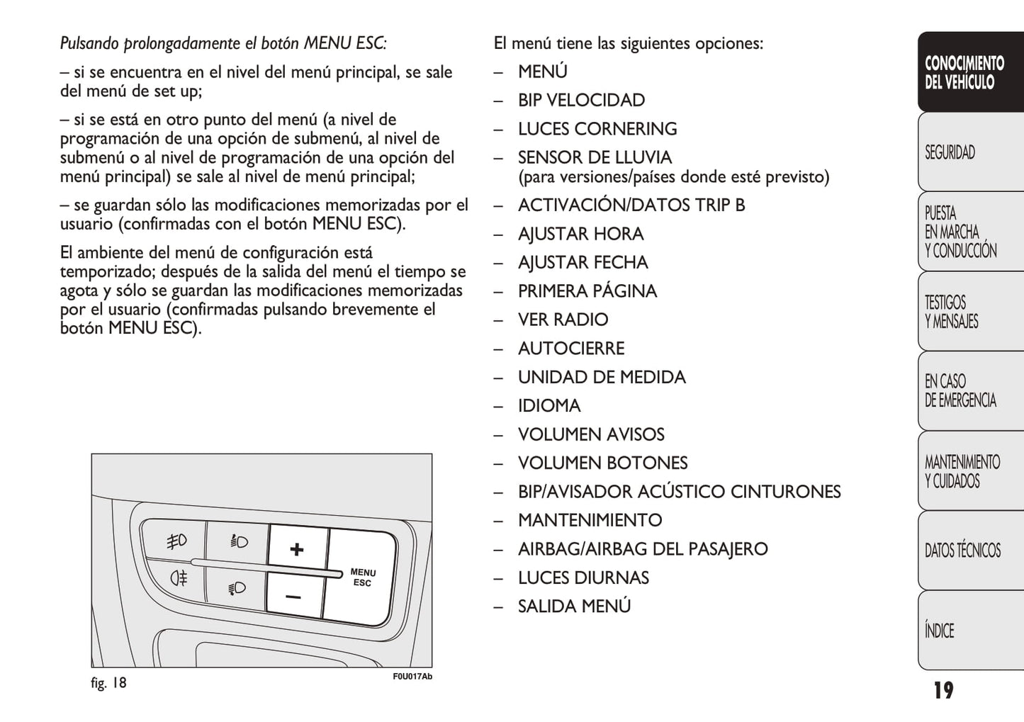 2009-2012 Abarth Punto Evo Bedienungsanleitung | Spanisch