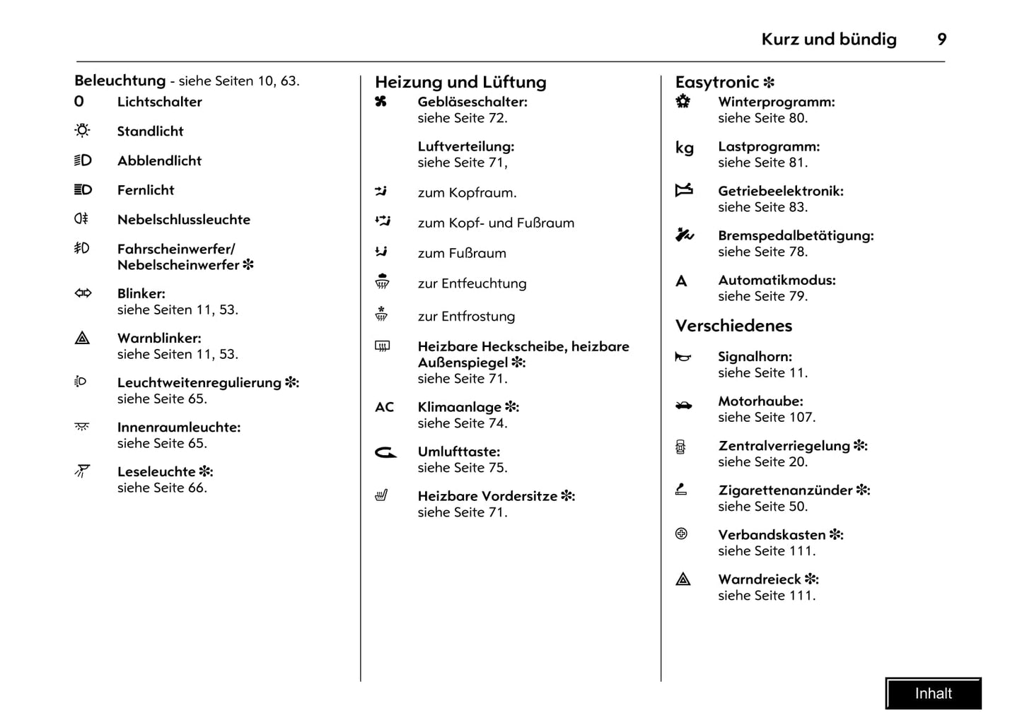 2009-2010 Opel Movano Owner's Manual | German