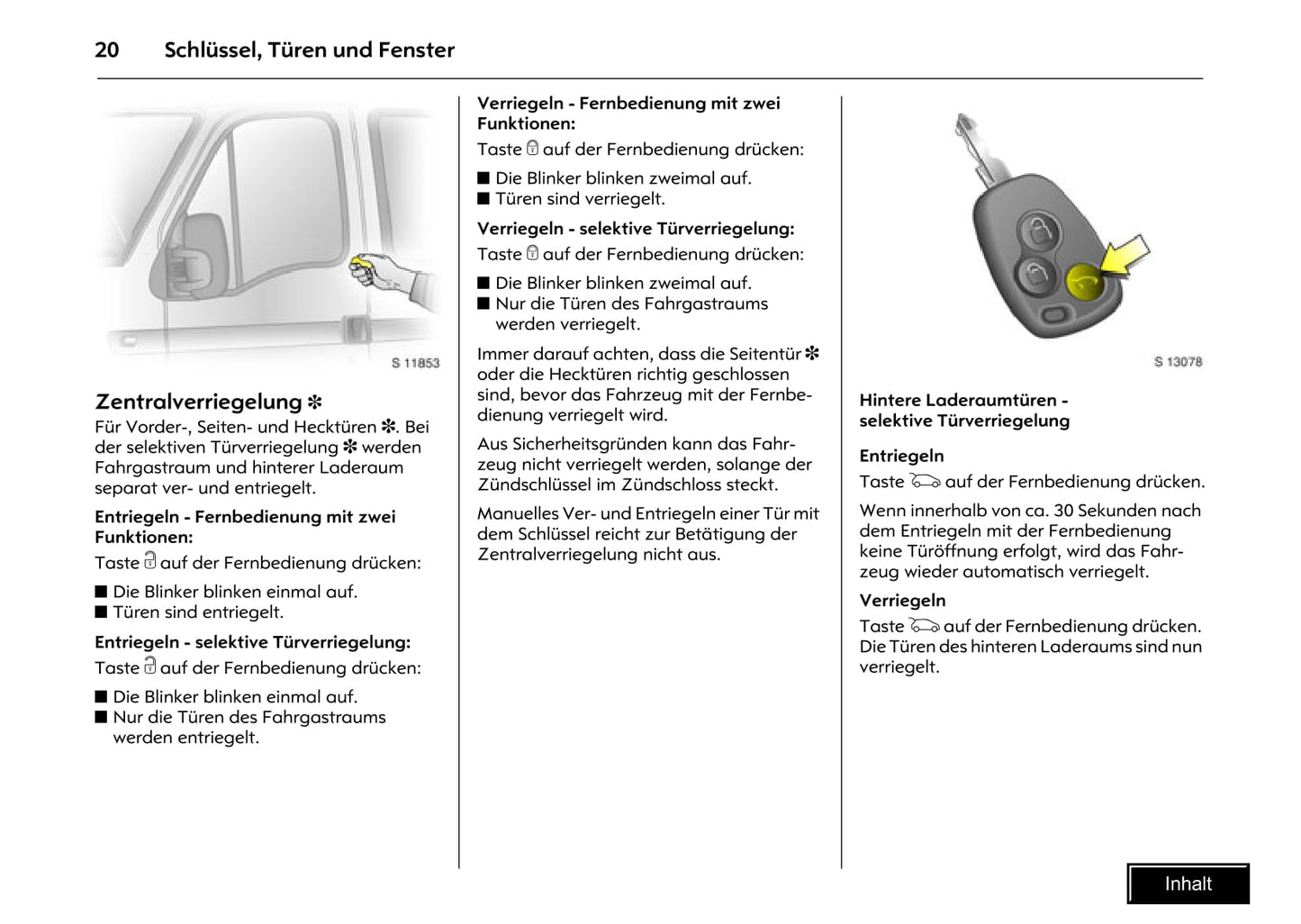 2009-2010 Opel Movano Owner's Manual | German