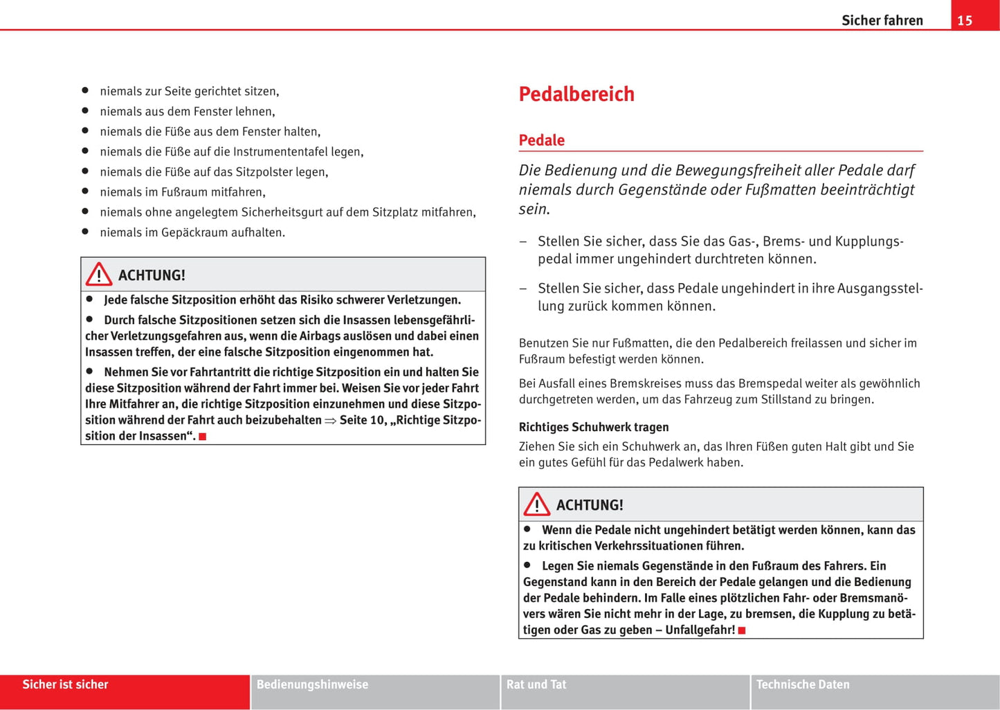 2006-2009 Seat Ibiza Bedienungsanleitung | Deutsch