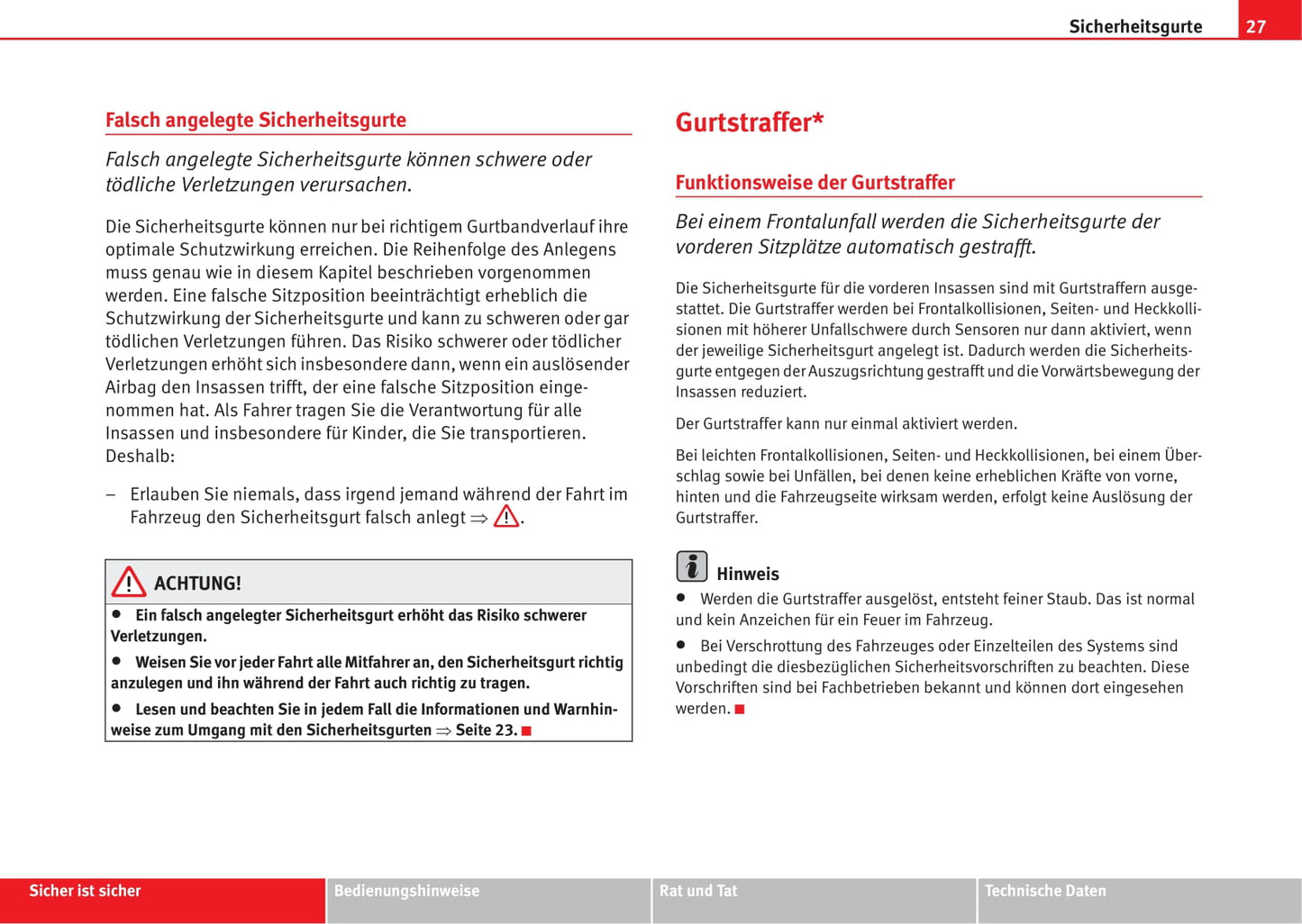 2006-2009 Seat Ibiza Bedienungsanleitung | Deutsch