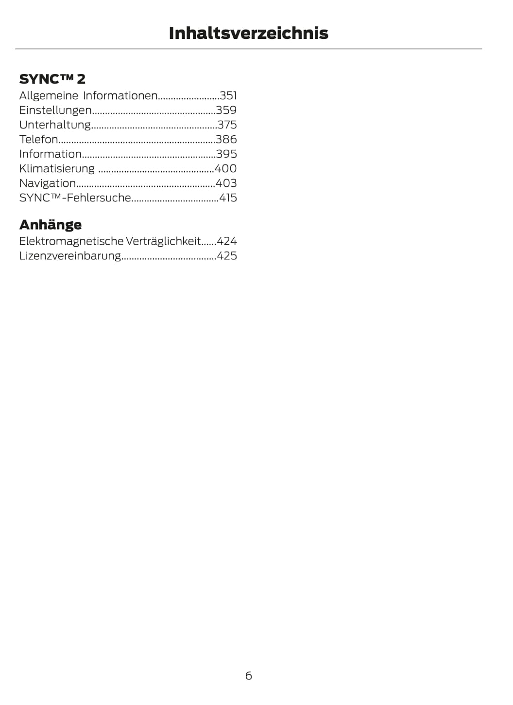 2015 Ford Focus Bedienungsanleitung | Deutsch