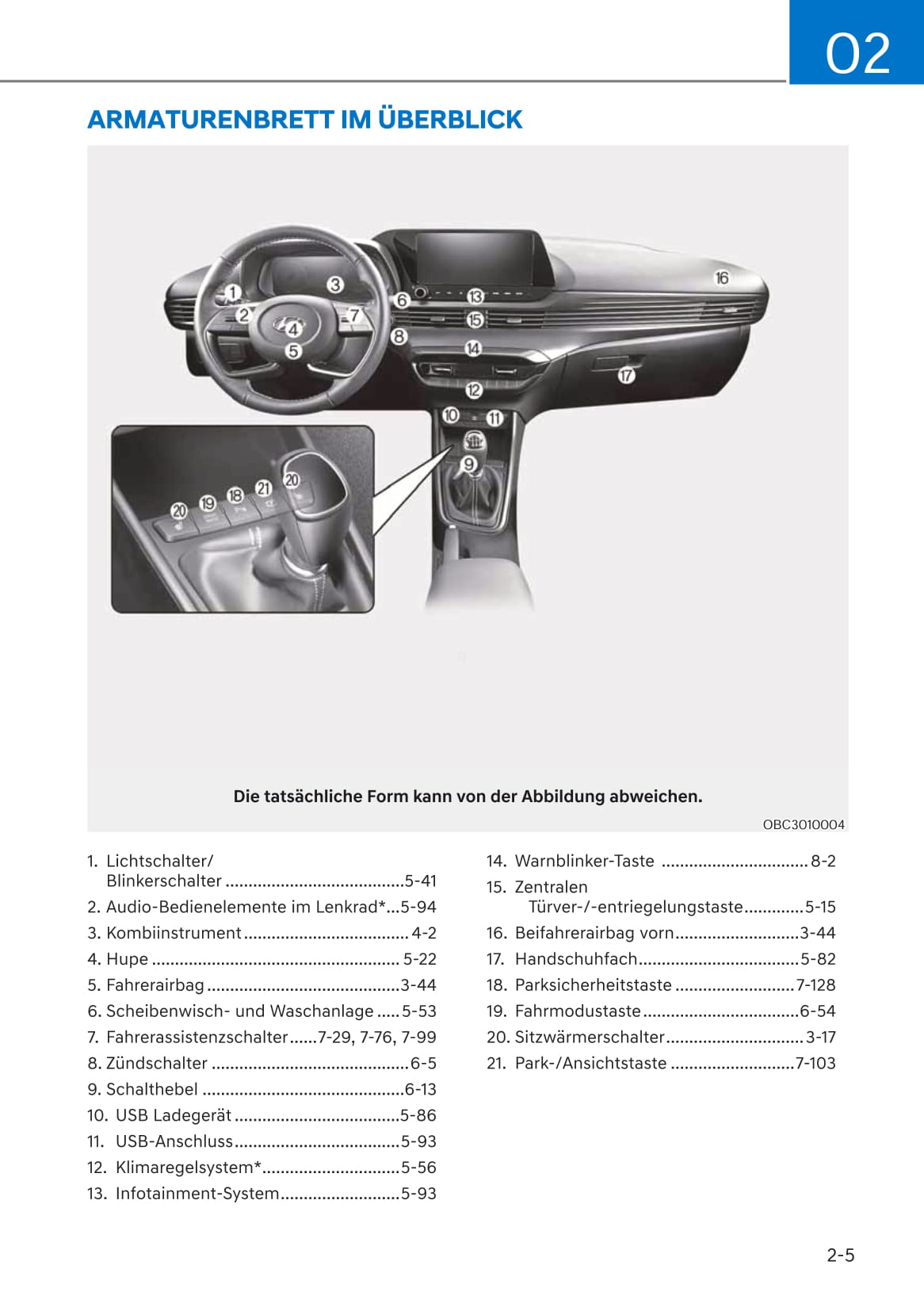 2020-2021 Hyundai i20 Bedienungsanleitung | Deutsch