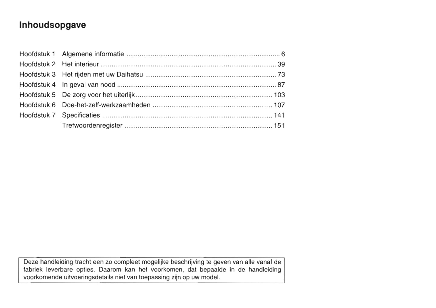 1999-2002 Daihatsu Move Bedienungsanleitung | Niederländisch