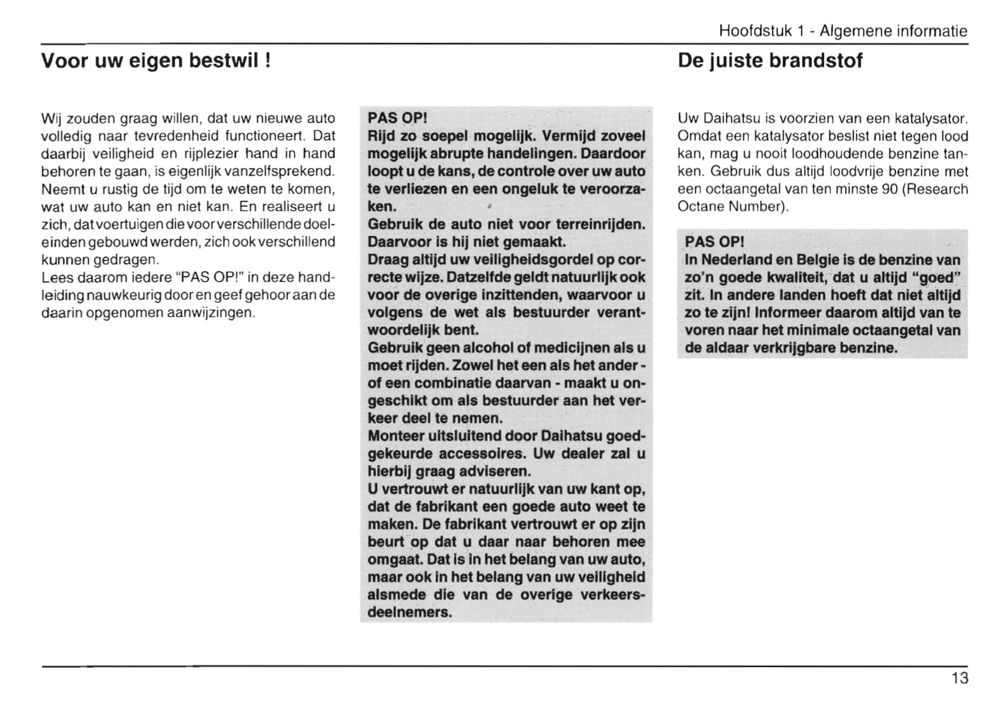 1999-2002 Daihatsu Move Bedienungsanleitung | Niederländisch