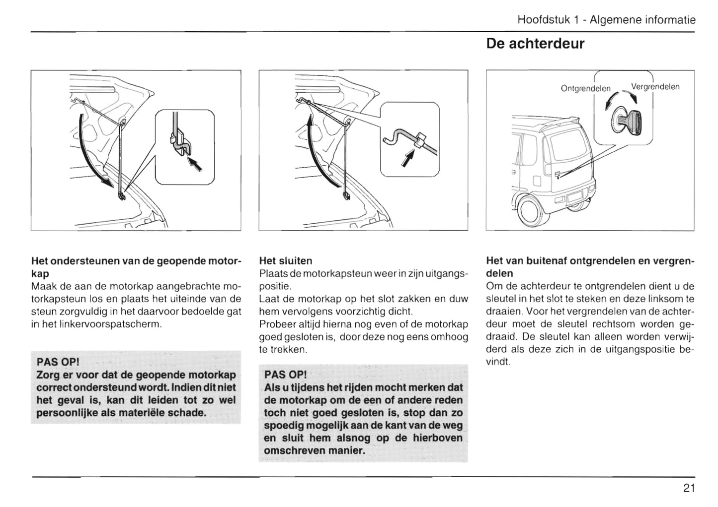 1999-2002 Daihatsu Move Bedienungsanleitung | Niederländisch