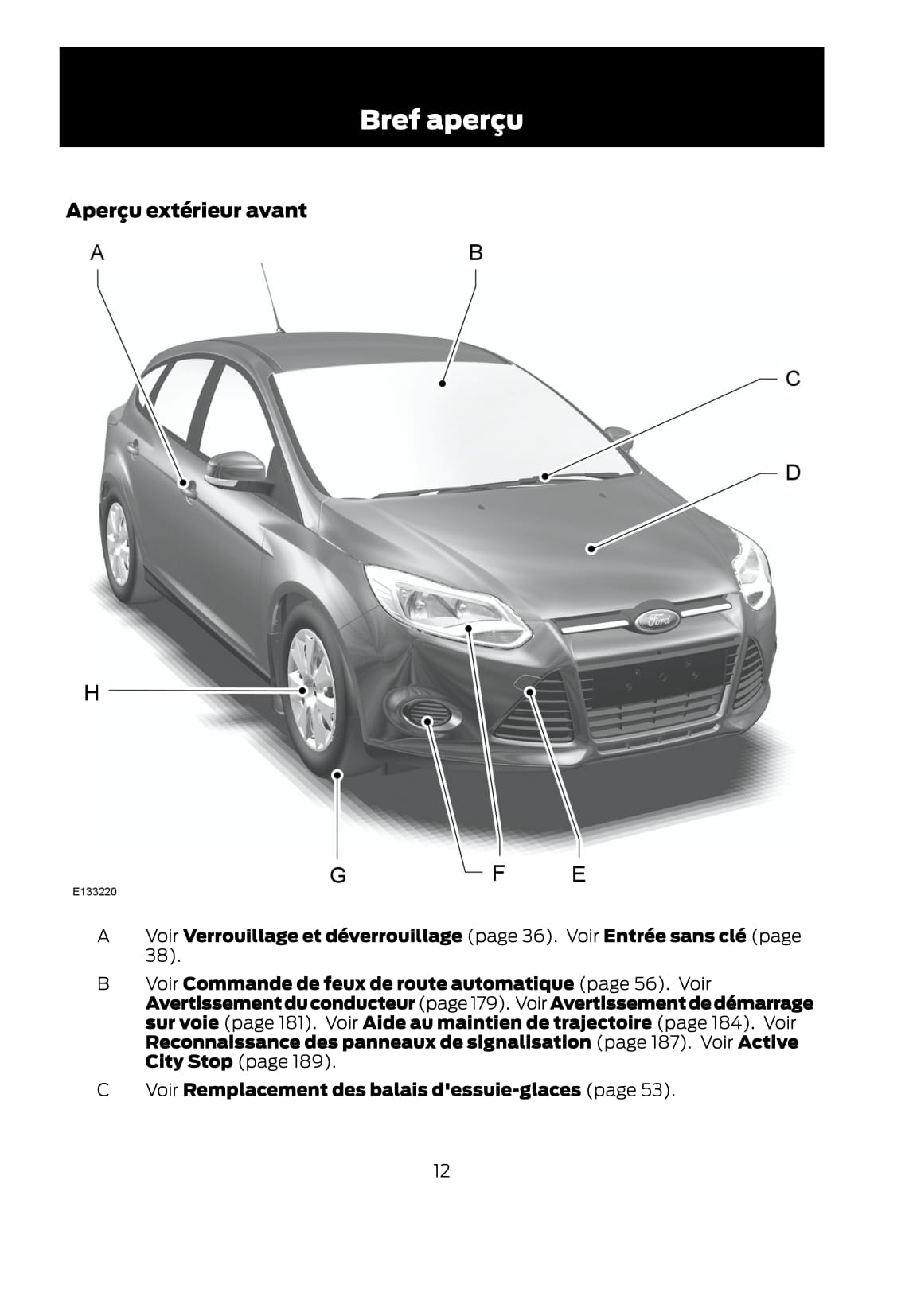 2012 Ford Focus Owner's Manual | French