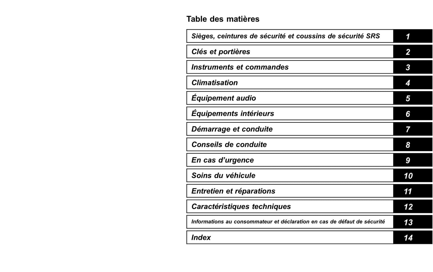 2010 Subaru Impreza Owner's Manual | French